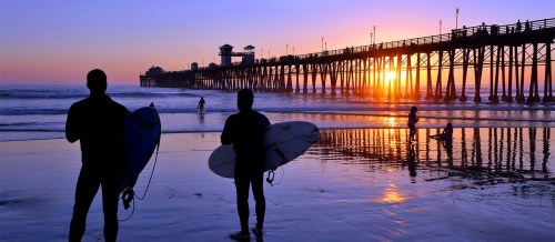 Surfing in San Diego