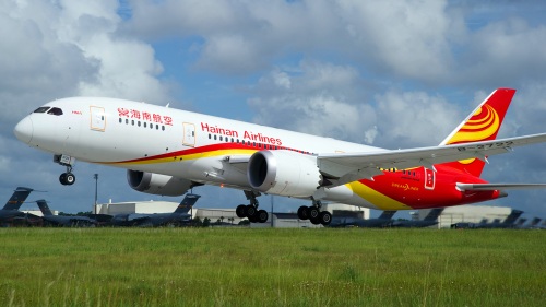 The Boeing 787 Dreamliner run by Hainan Airlines from Toronto to Beijing